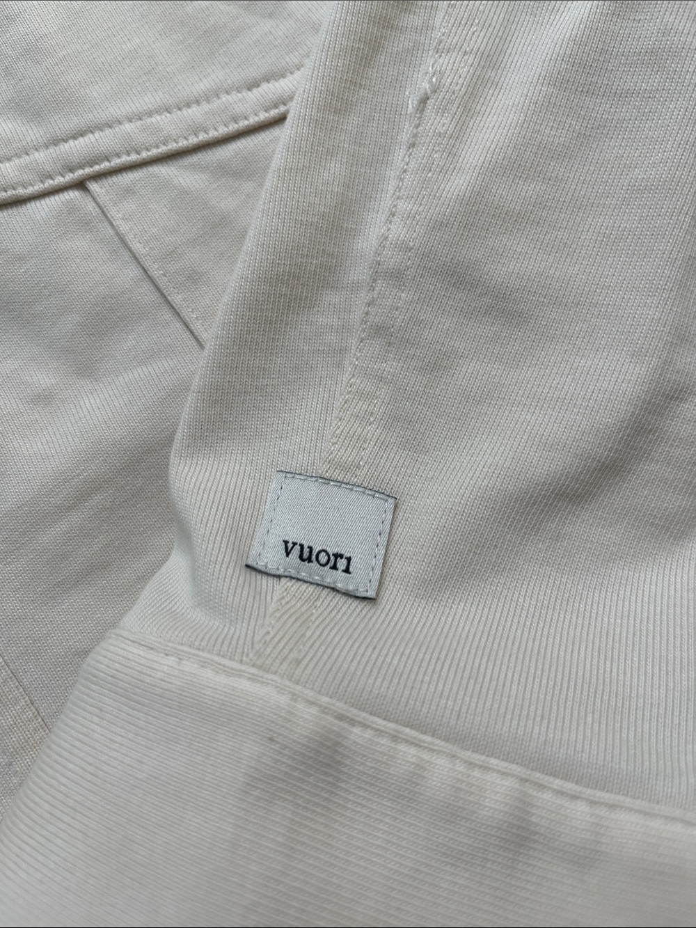 Vuori Mackenzie Jacket Cream Natural Heavyweight Cotton Knit Shacket Size M - Picture 8 of 13